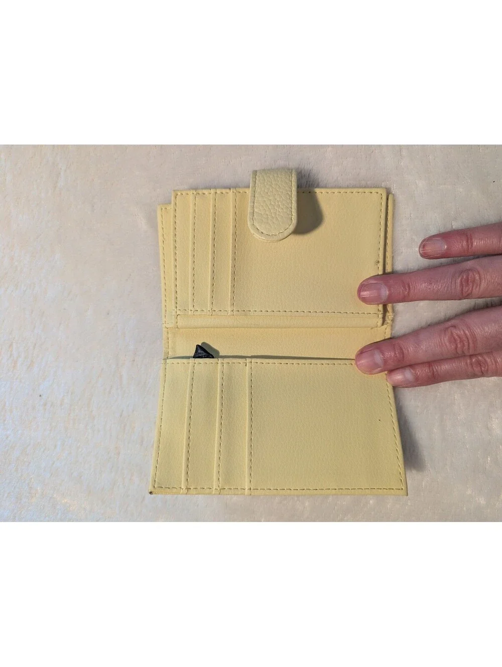 Genuine Leather Yellow Wallet with Multiple Card Slots